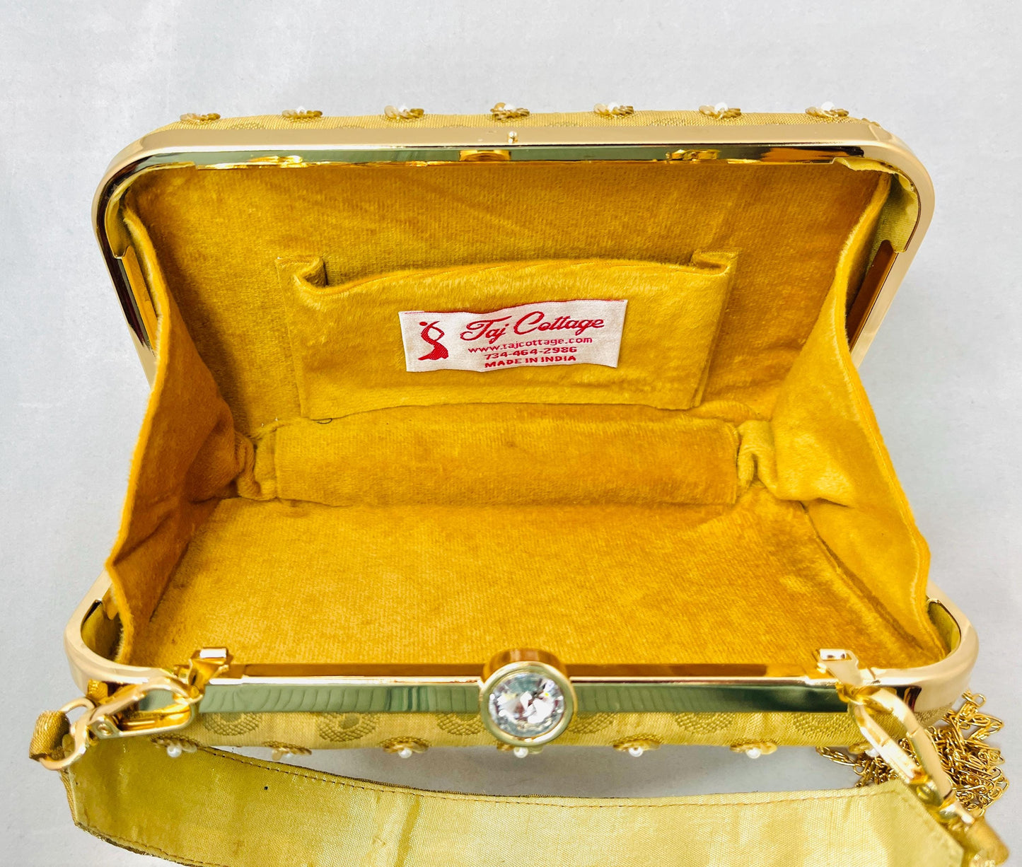Gold Silk Clutch