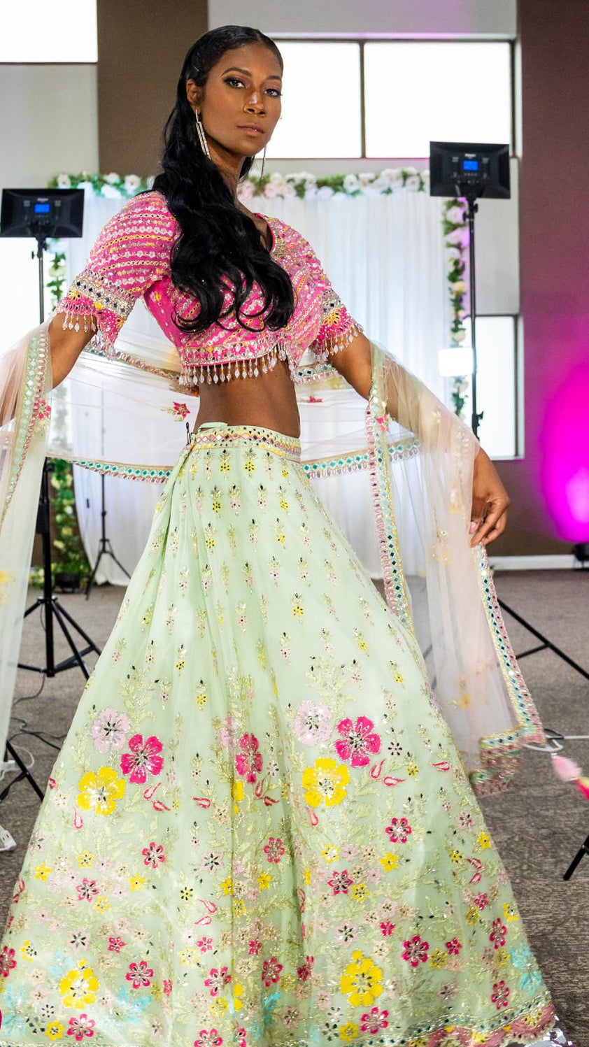 Light Green Bridal Lehnga