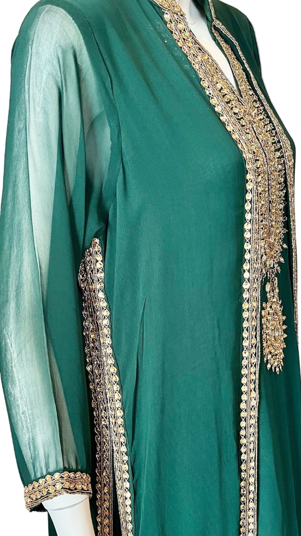 Green Georgette Gown