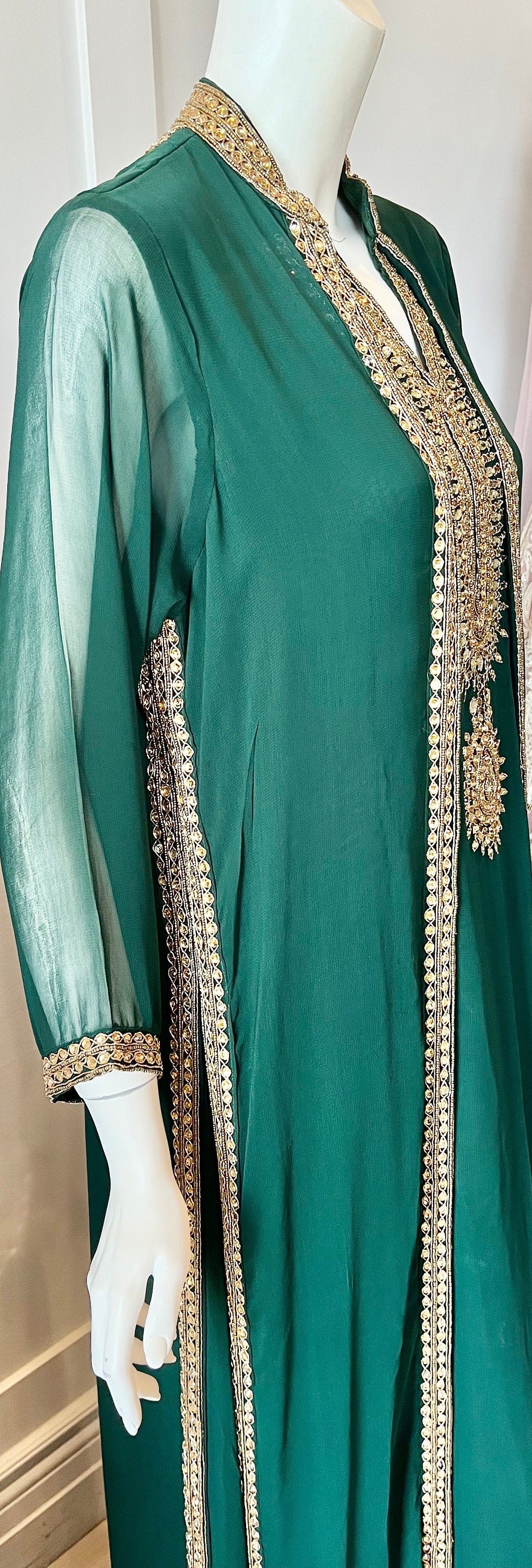 Green Georgette Gown