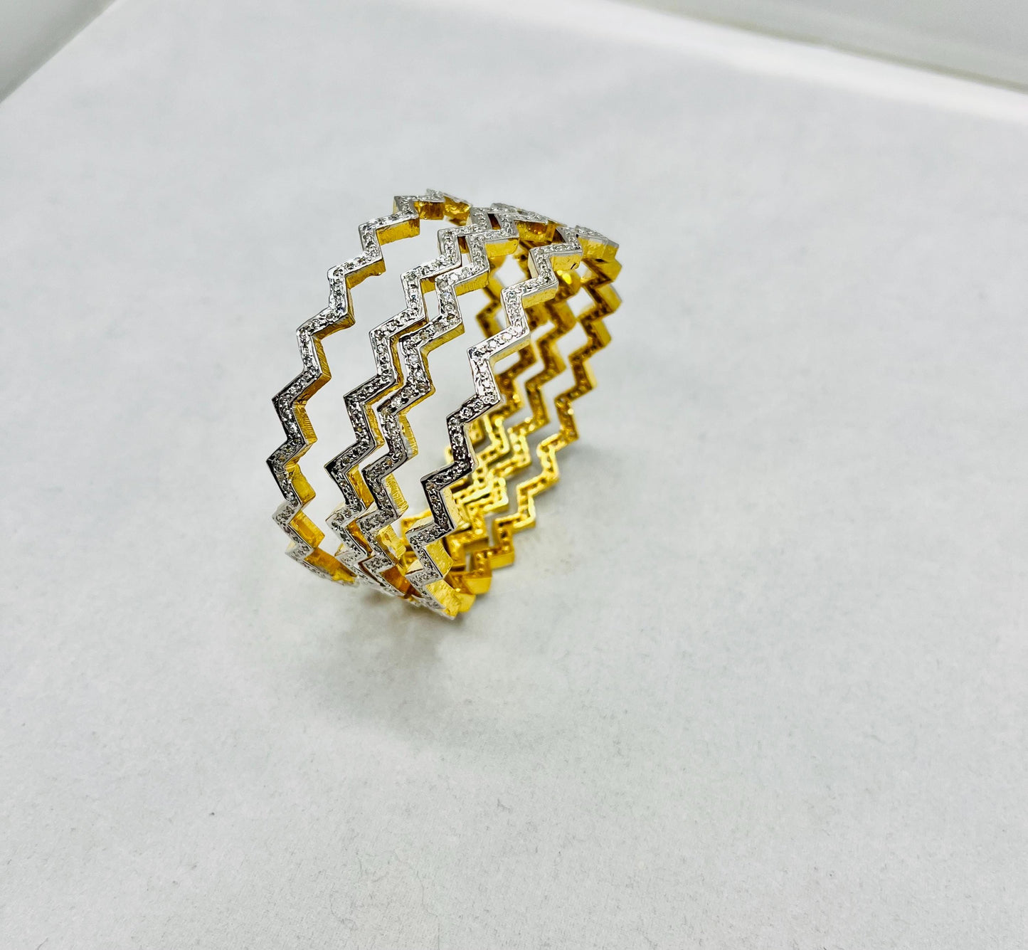 Zig Zag  Stones  Bangles