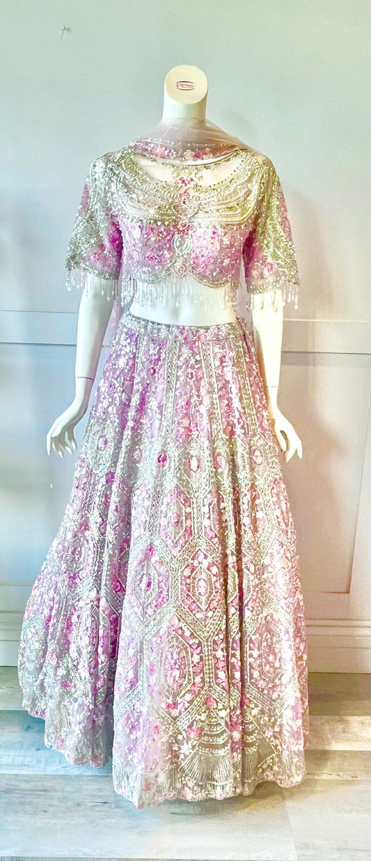 Lavender Color Bridal  Lehnga