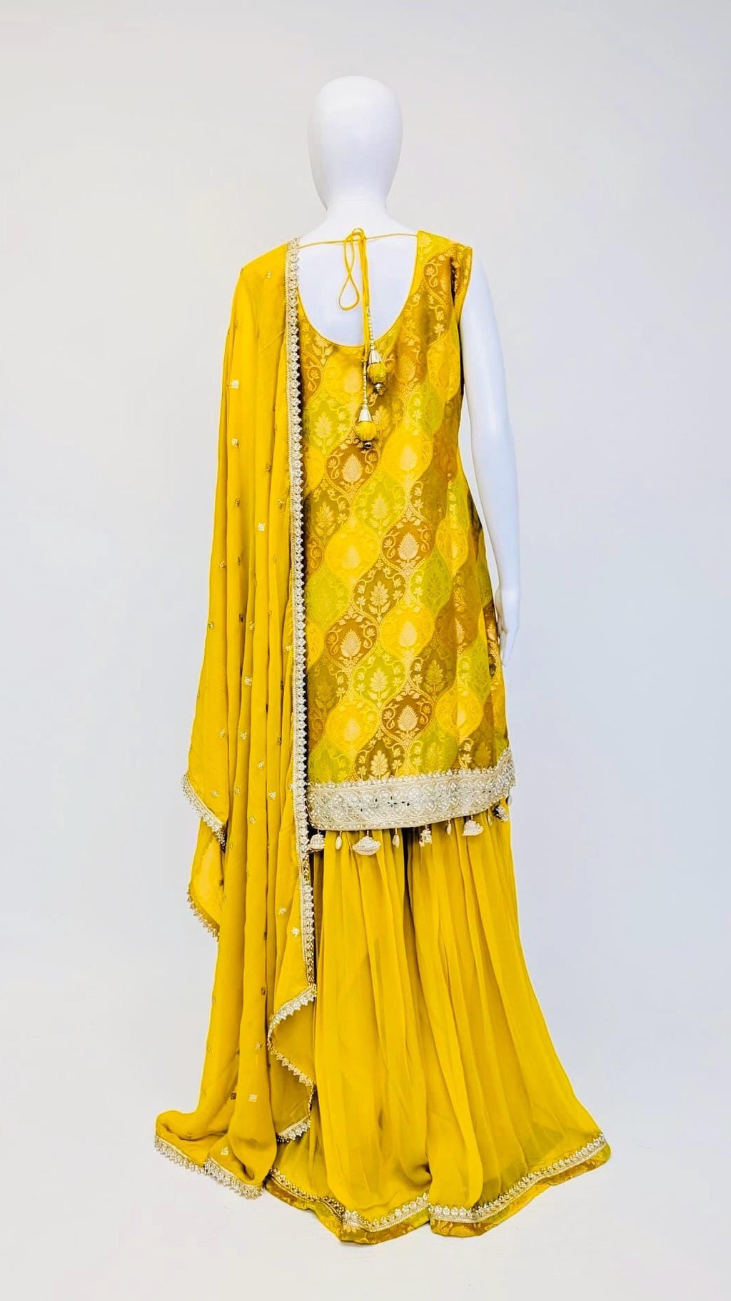 Mustard Yellow Color Sharara Suit