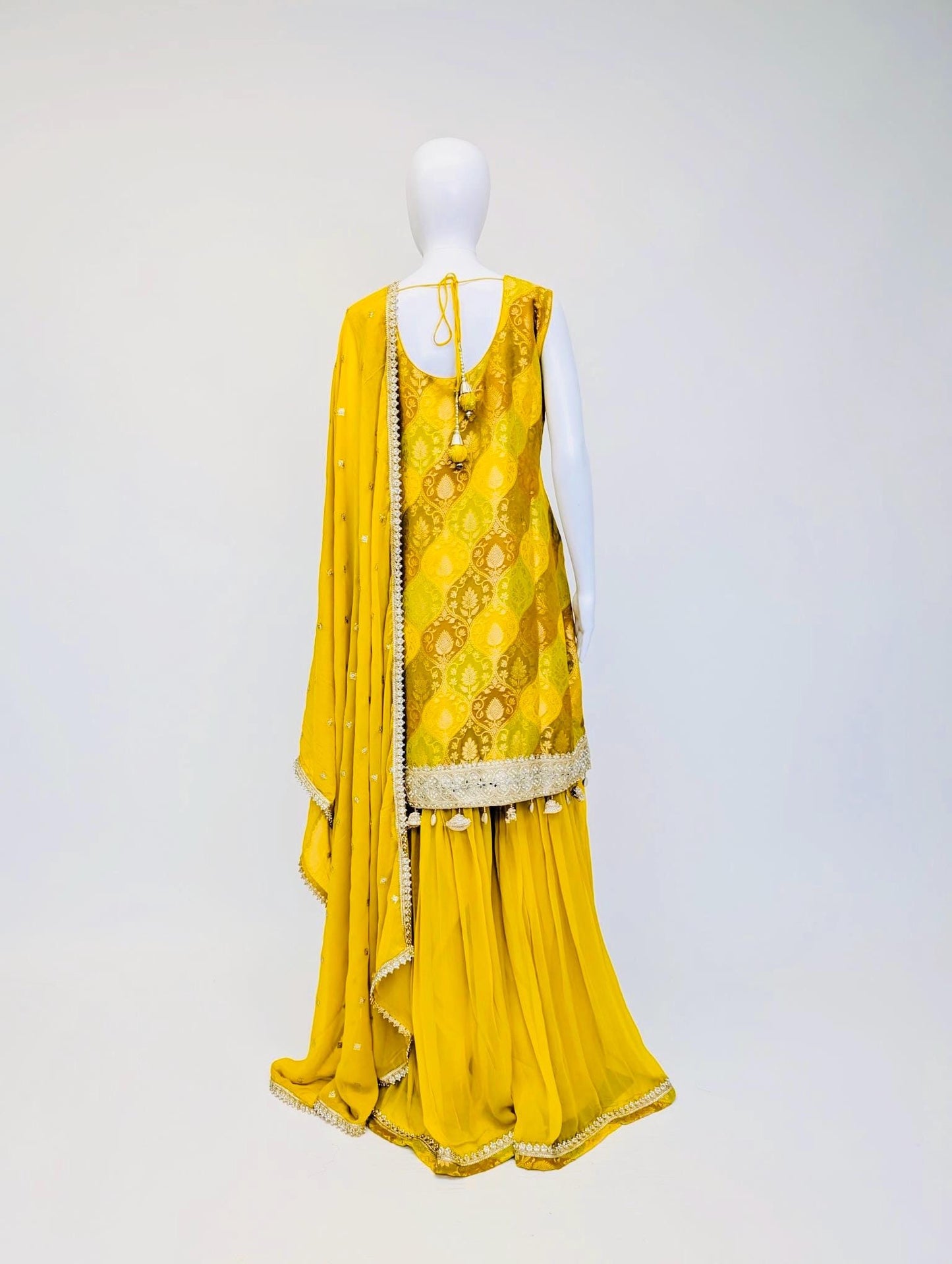 Mustard Yellow Color Sharara Suit