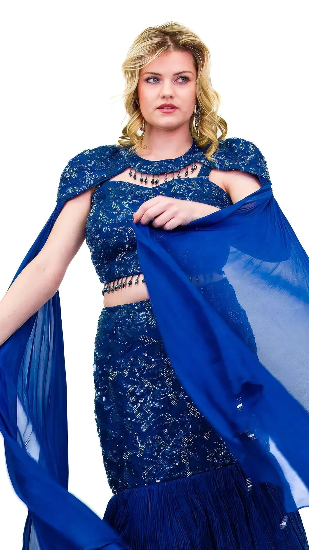 Blue Mermaid Style Lehnga