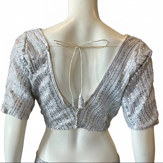 Silver Sequins Blouse