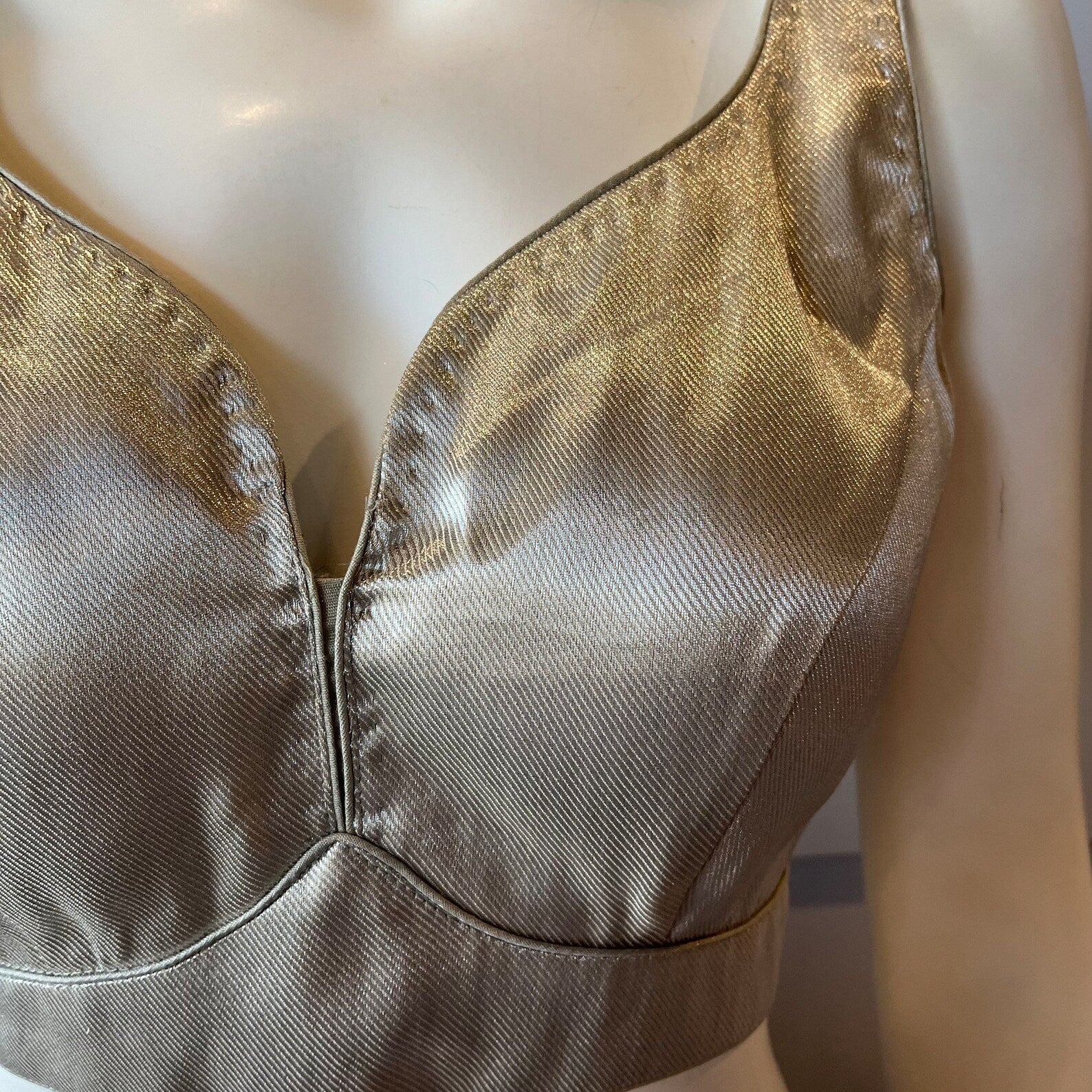 Silver Sleeveless Blouse