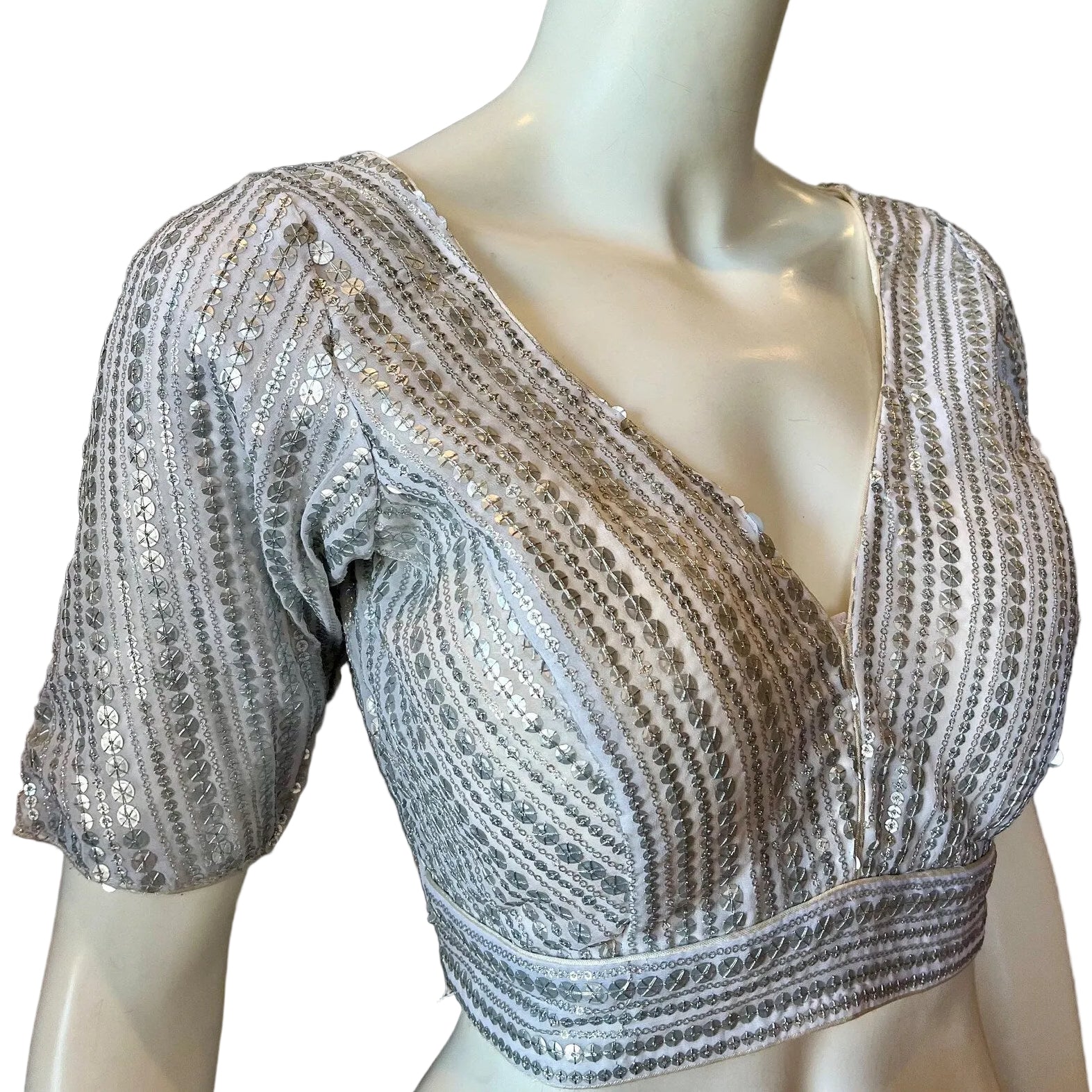 Silver Sequins Blouse