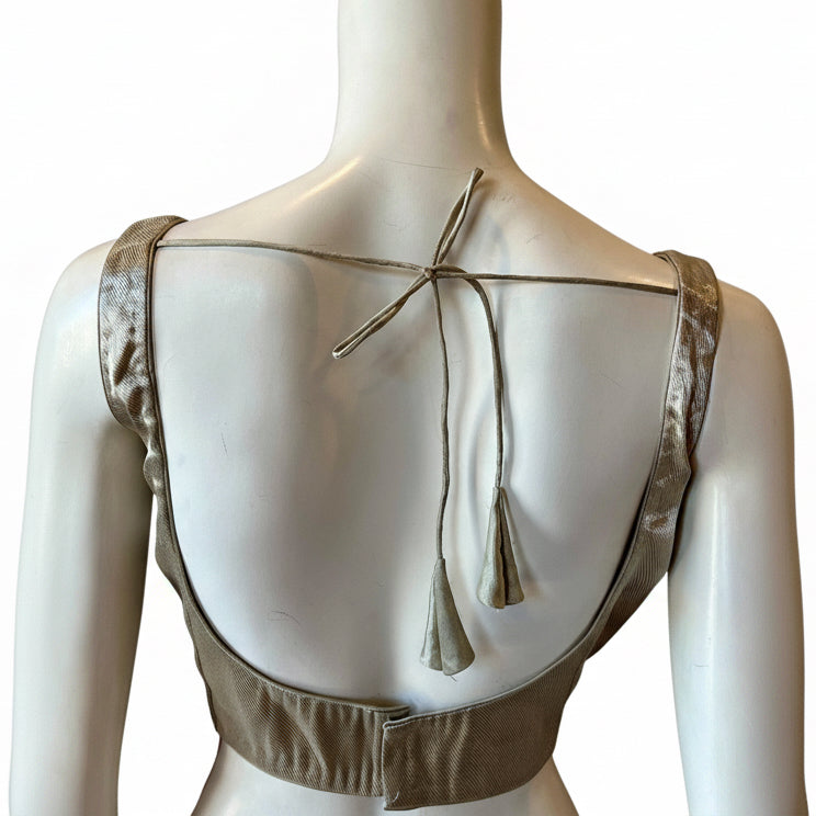 Silver Sleeveless Blouse