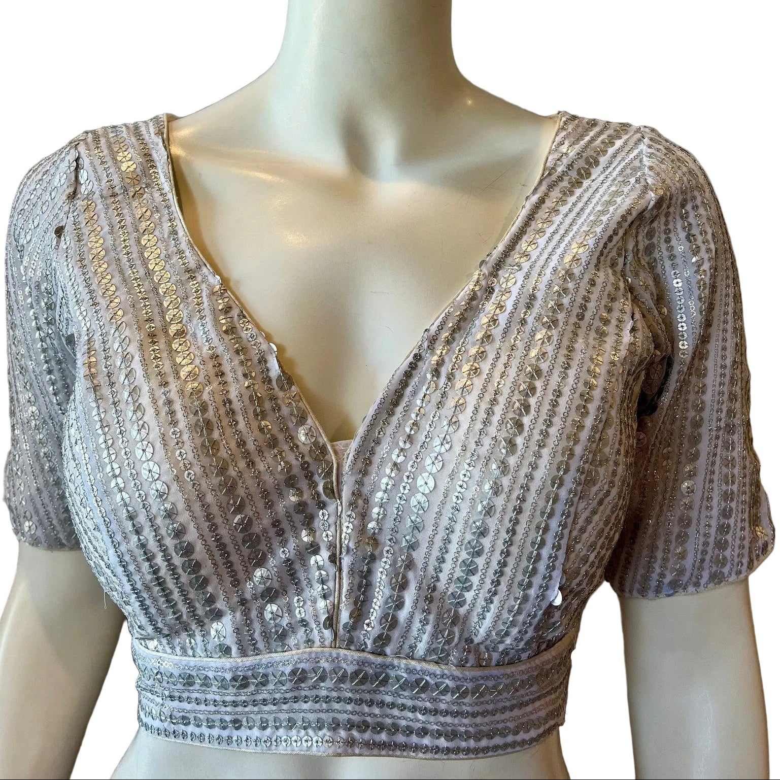 Silver Sequins Blouse