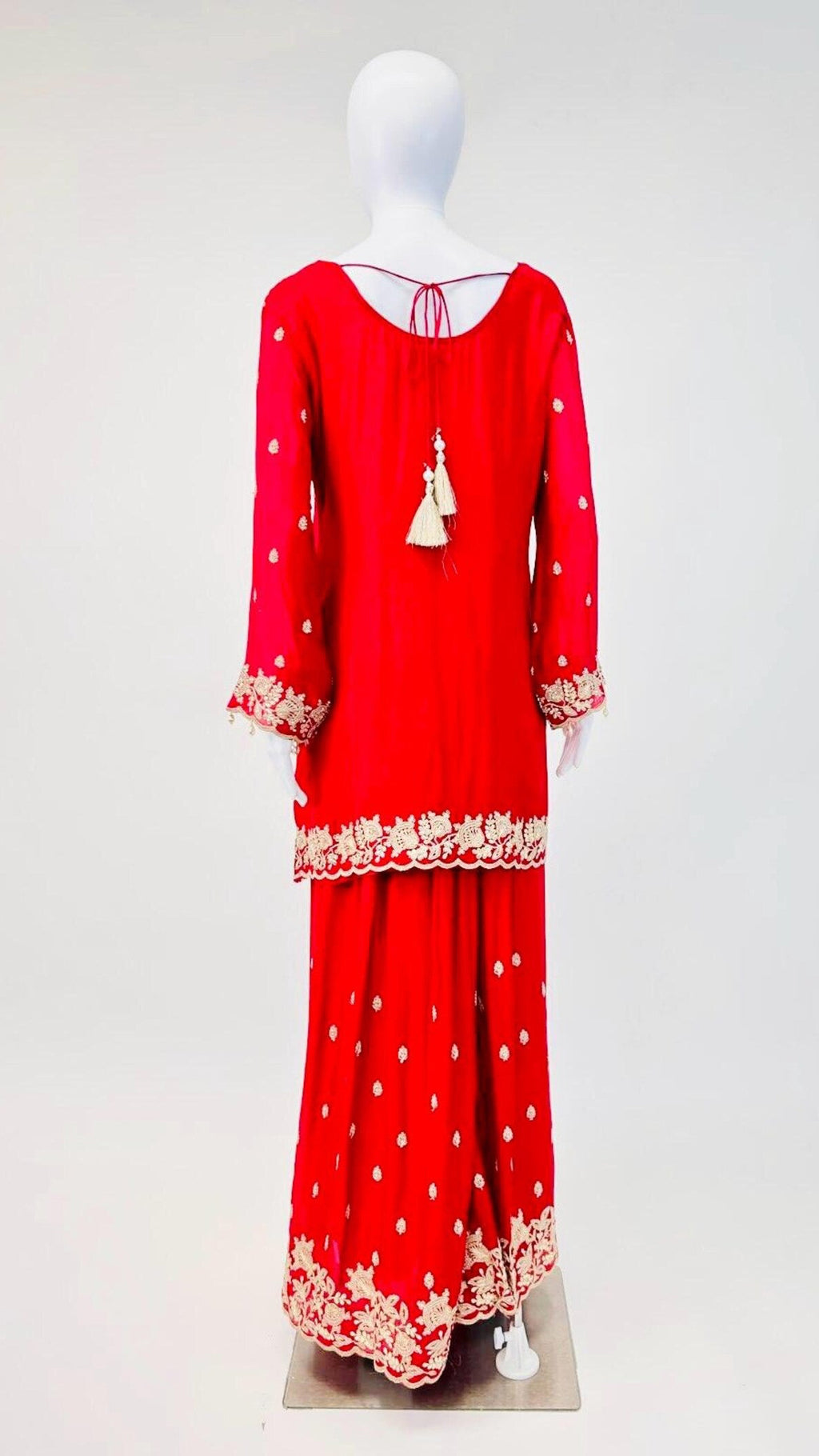 Red Color Skirt Set