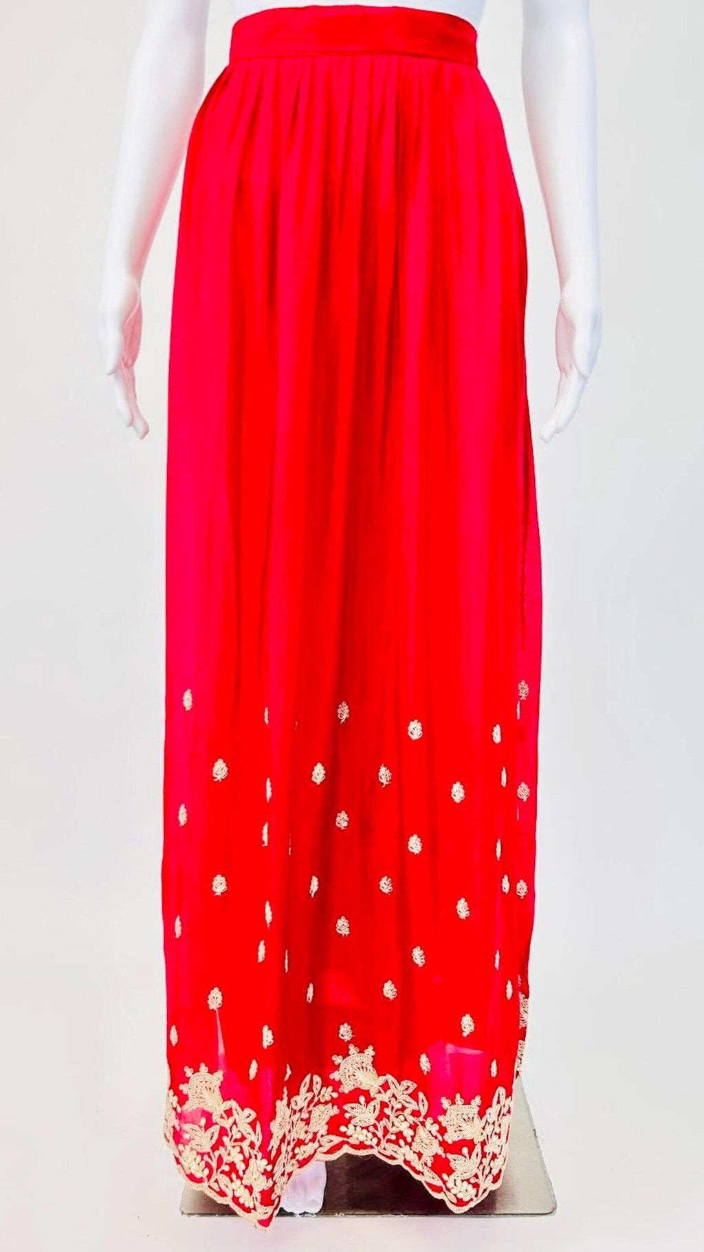 Red Color Skirt Set