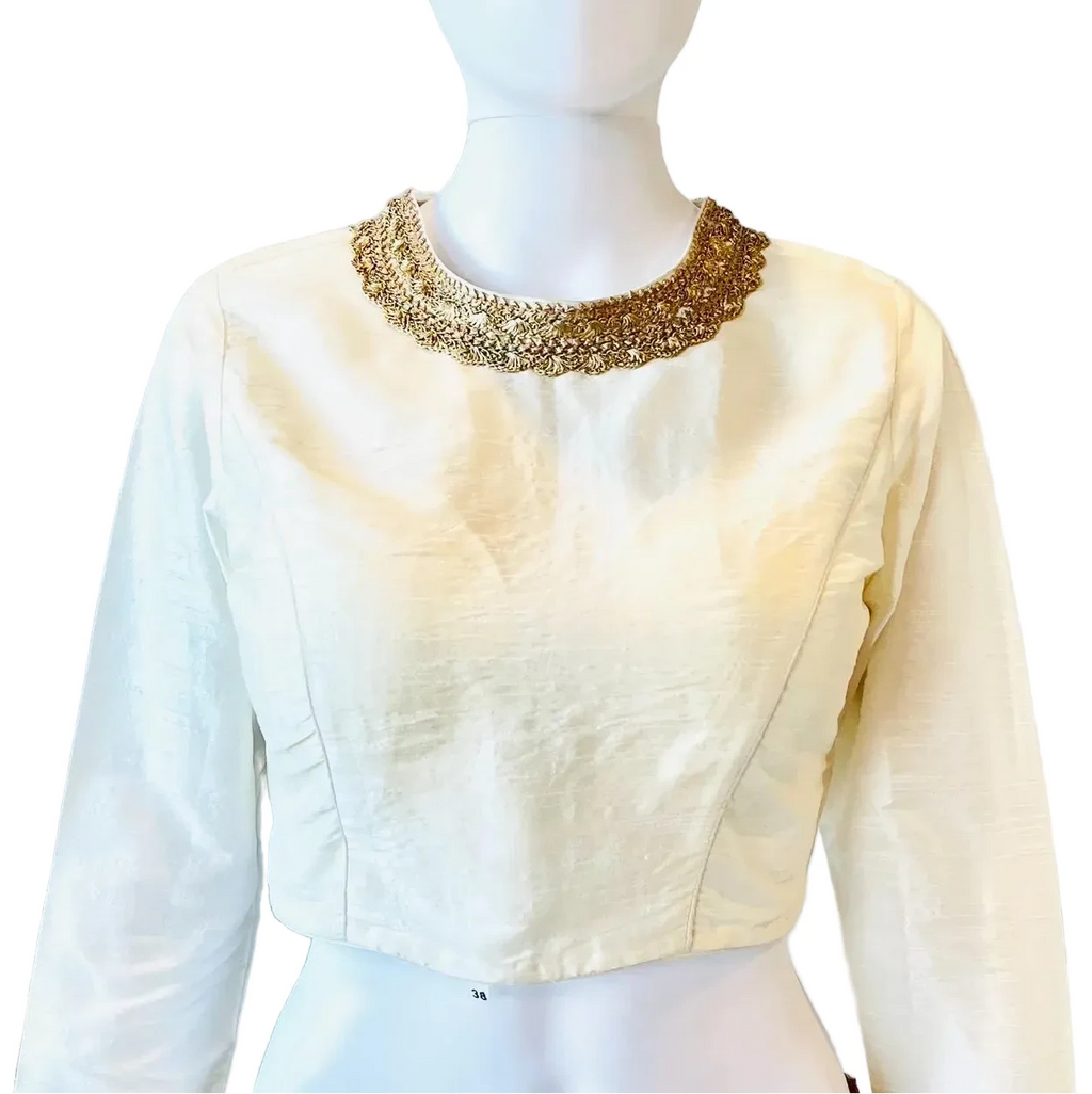 Off White Full Sleeve Blouse