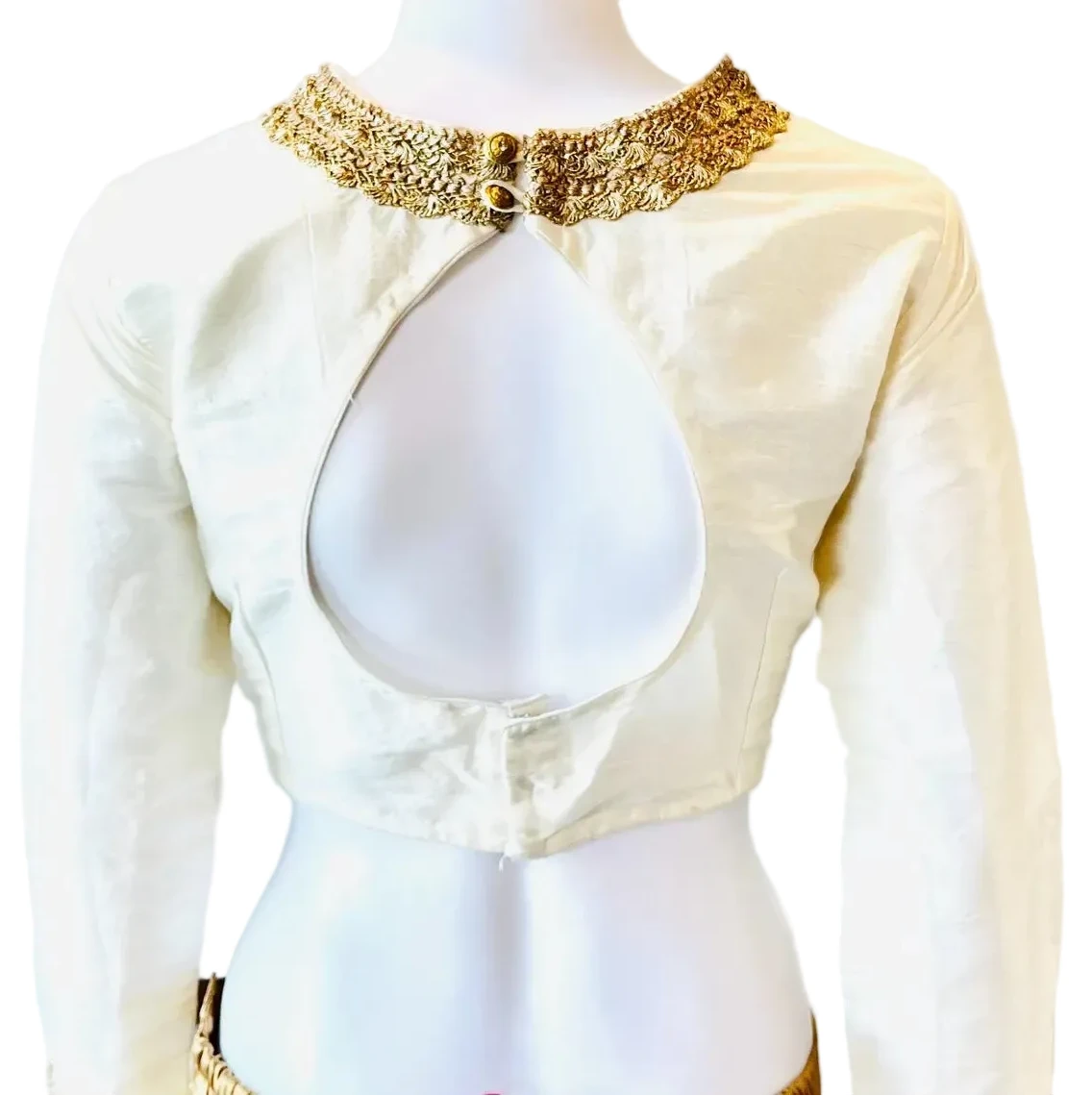 Off White Full Sleeve Blouse