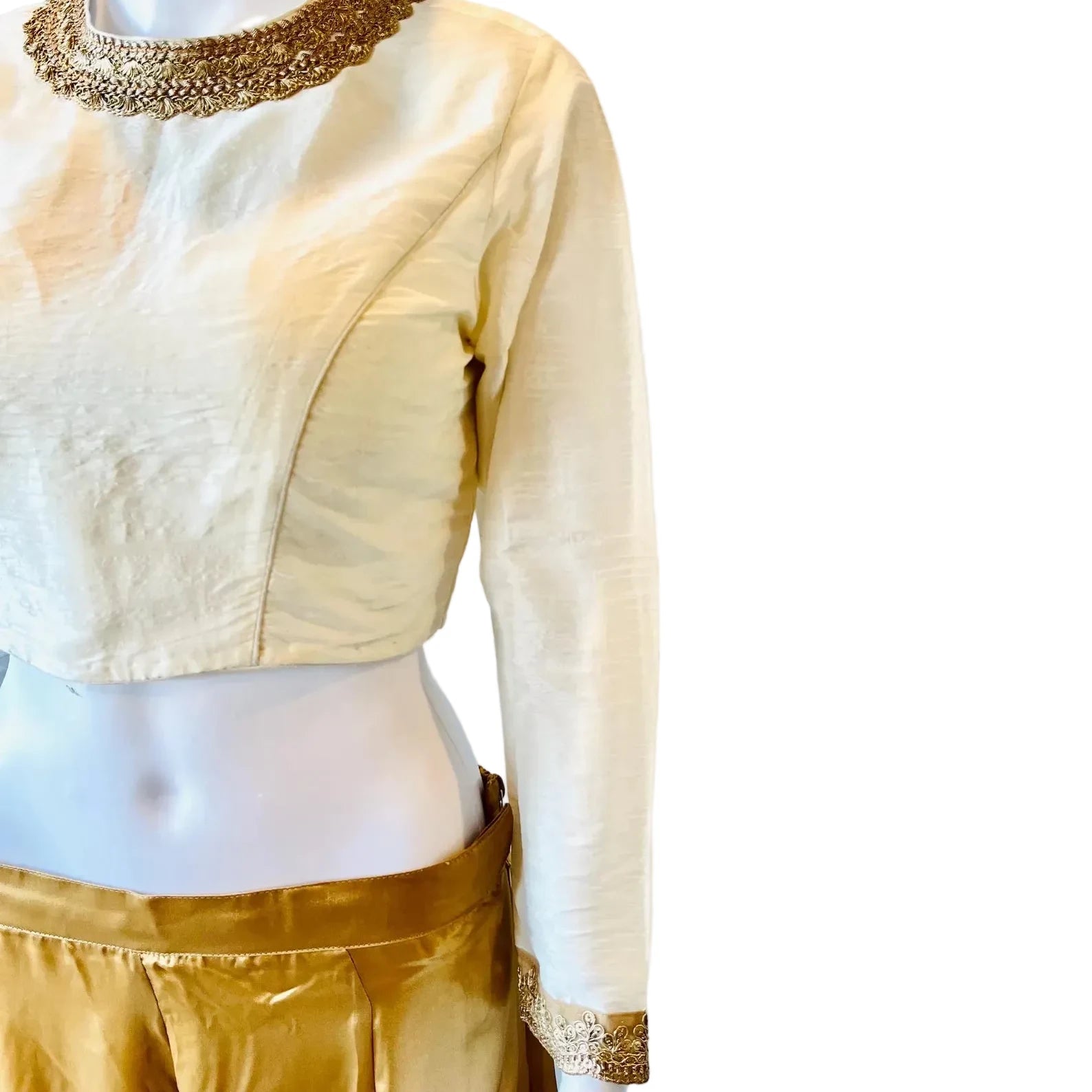 Off White Full Sleeve Blouse