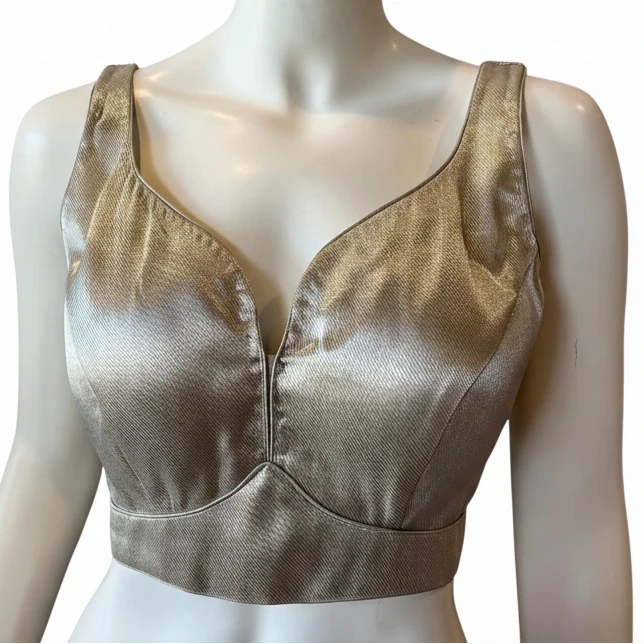 Silver Sleeveless Blouse