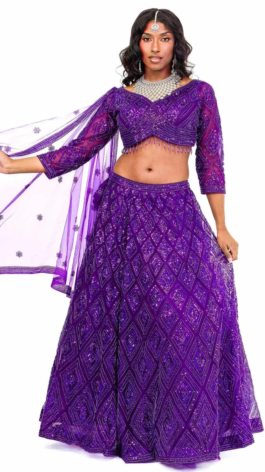 Purple Lehnga Set