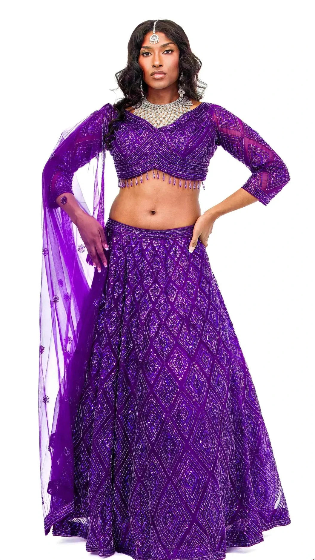 Purple Lehnga Set