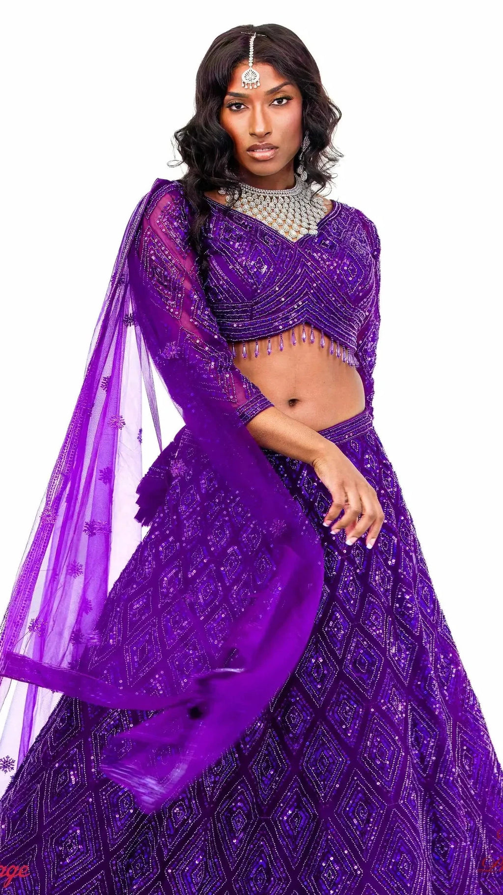 Purple Lehnga Set