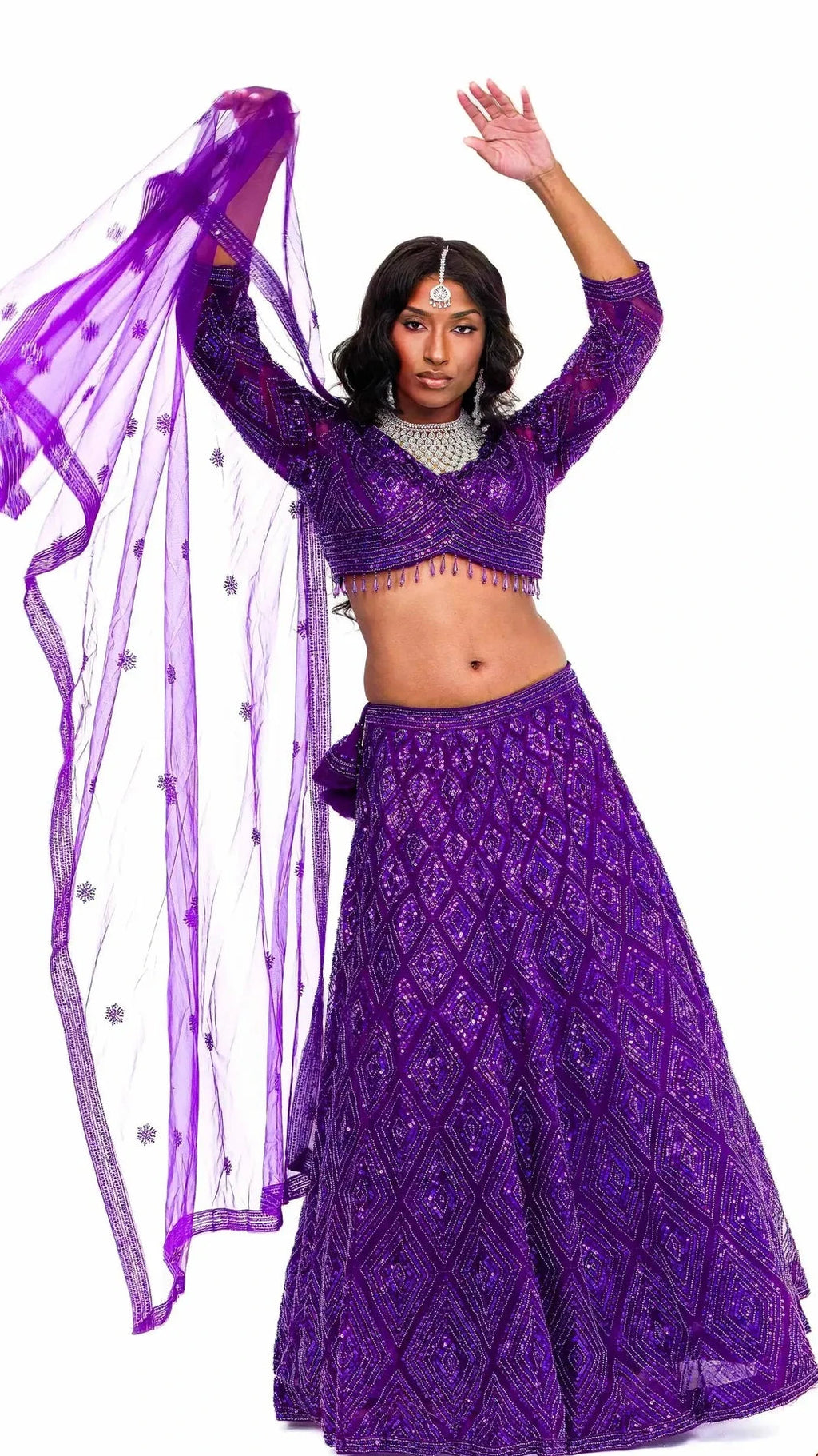 Purple Lehnga Set