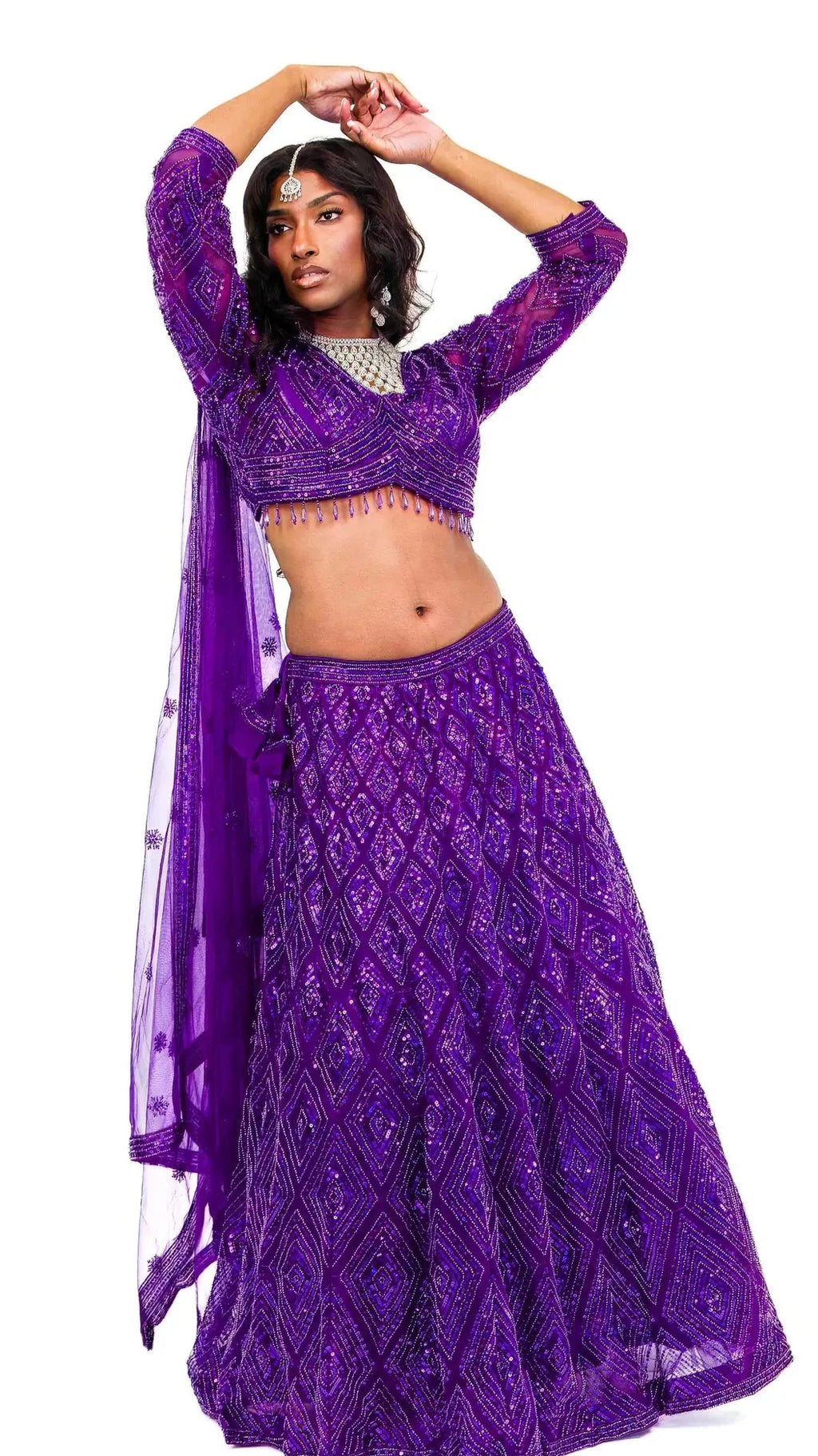 Purple Lehnga Set