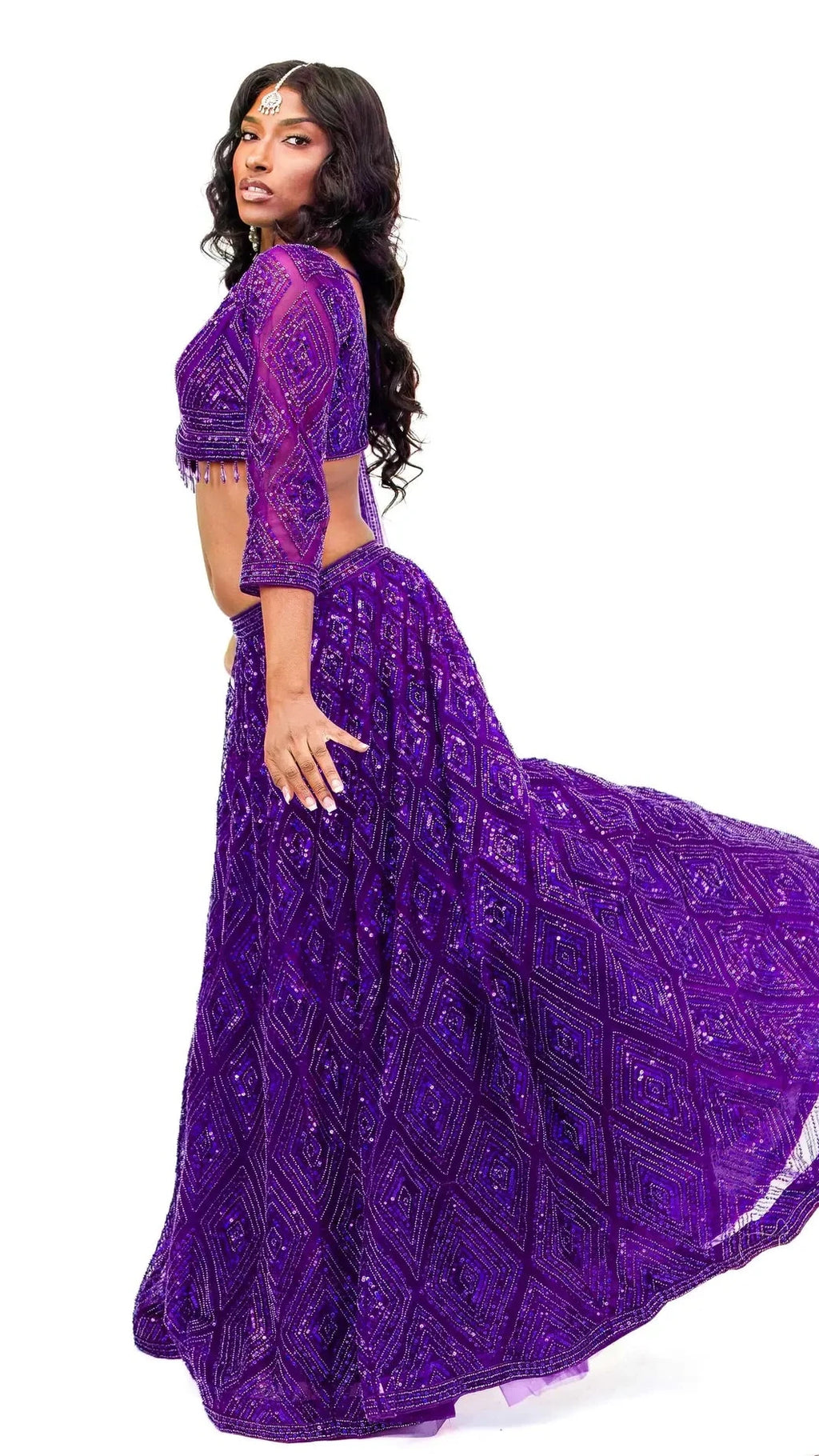 Purple Lehnga Set