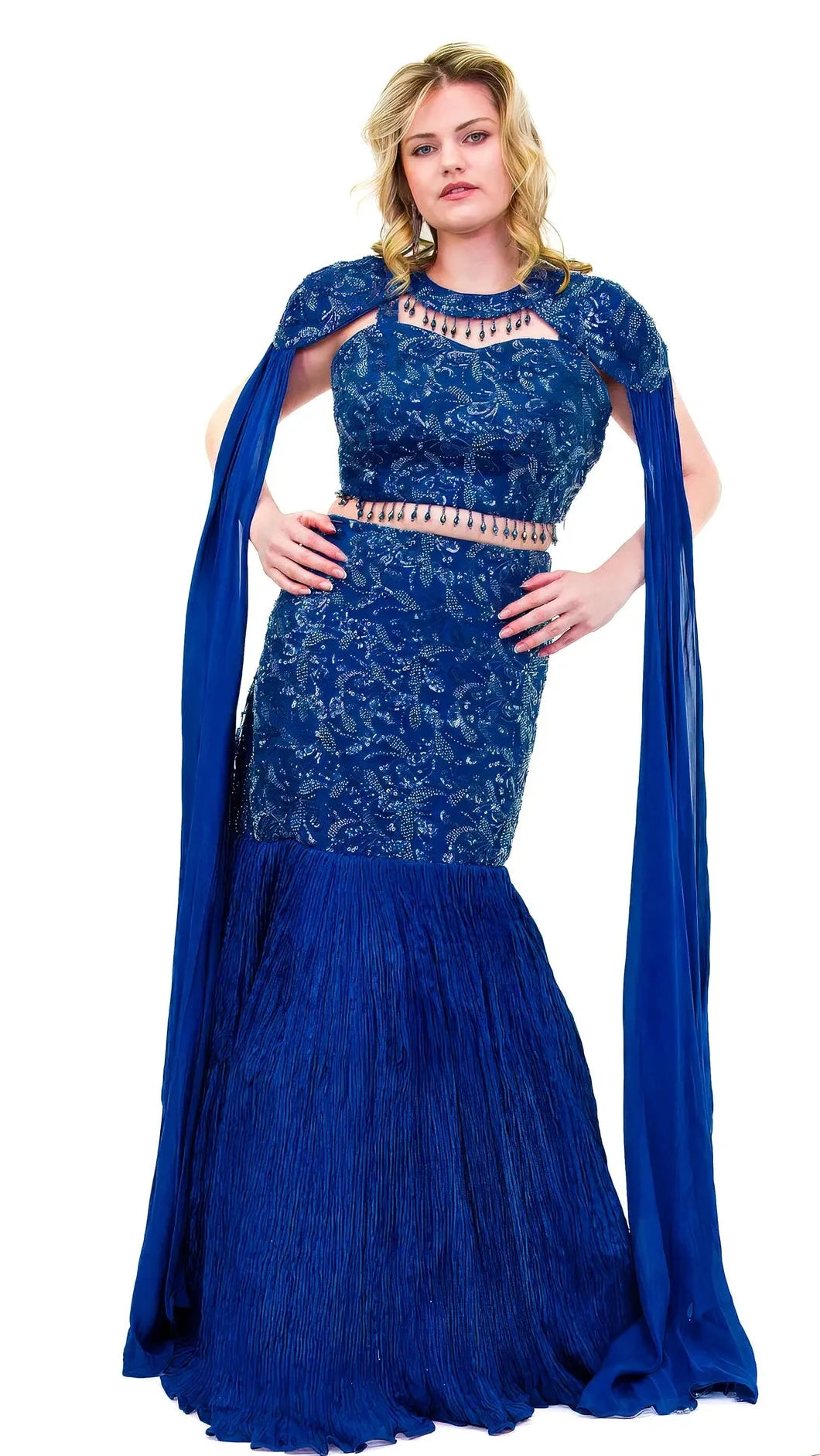 Blue Mermaid Style Lehnga