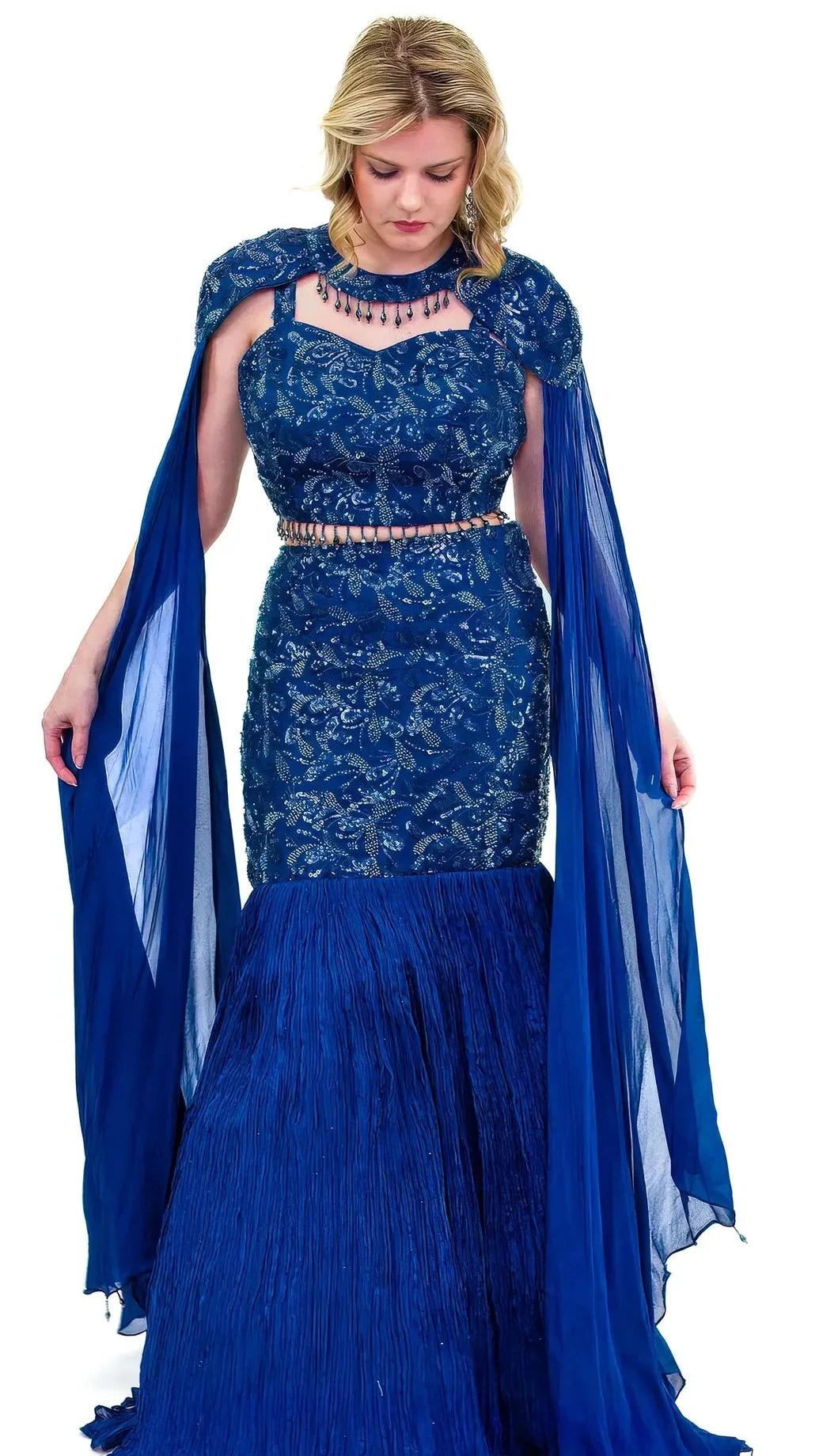 Blue Mermaid Style Lehnga