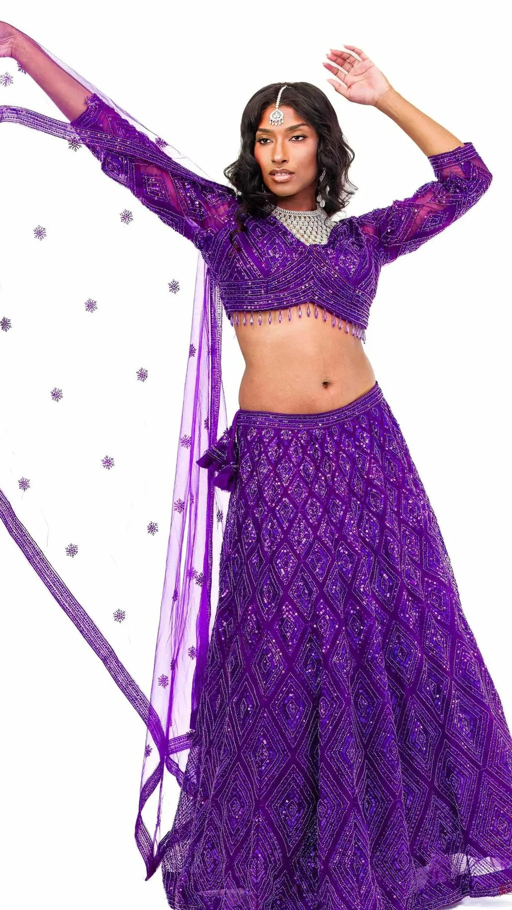 Purple Lehnga Set