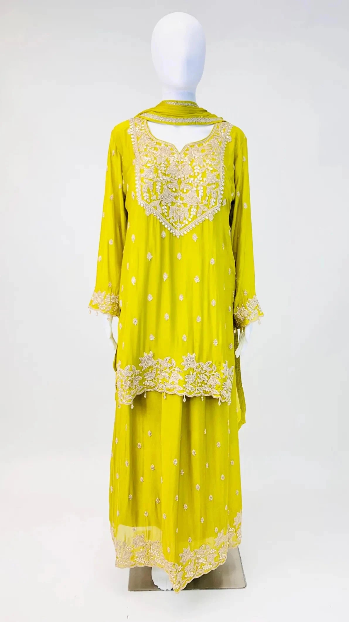 Olive Green Skirt Set