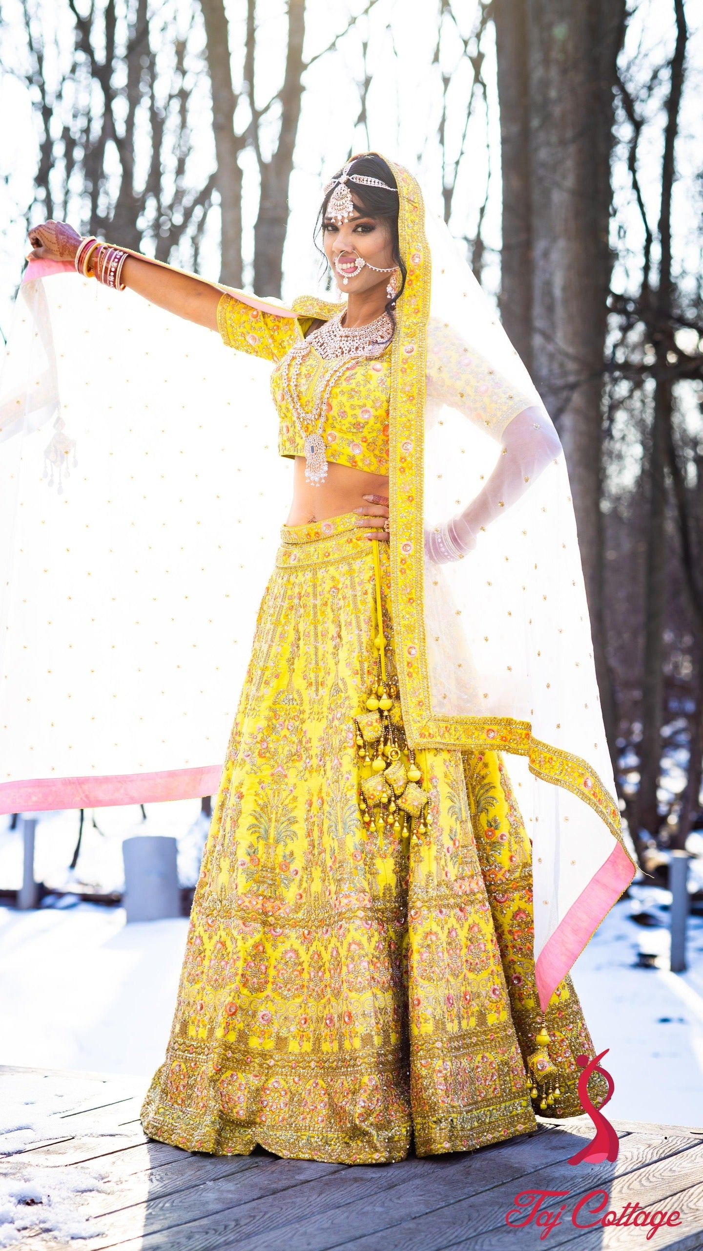 Yellow Color Bridal Lehnga Set