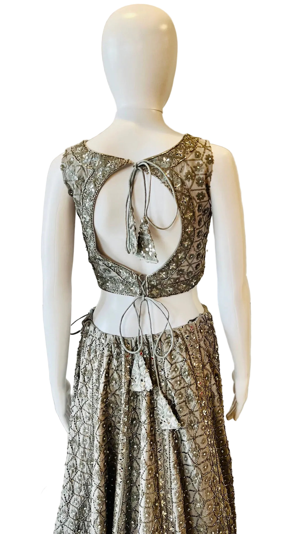 Grey Georgette Lehnga