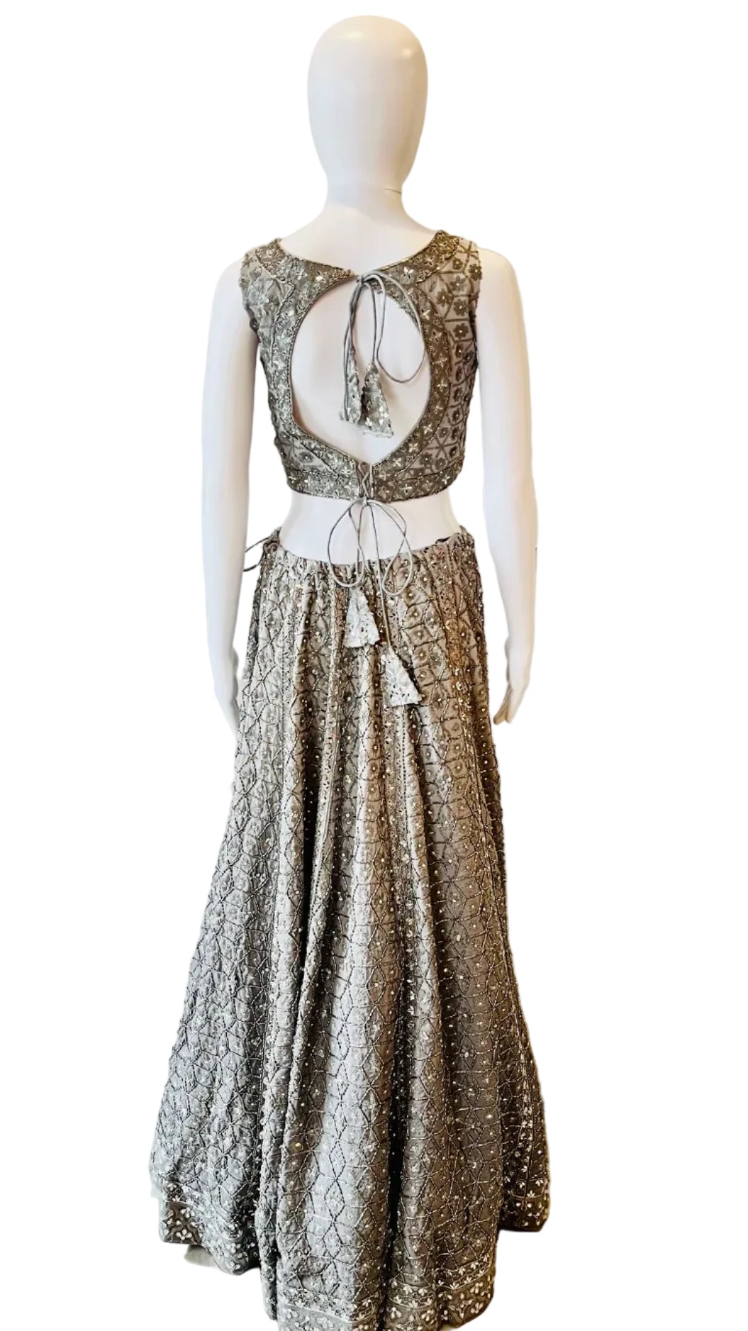 Grey Georgette Lehnga