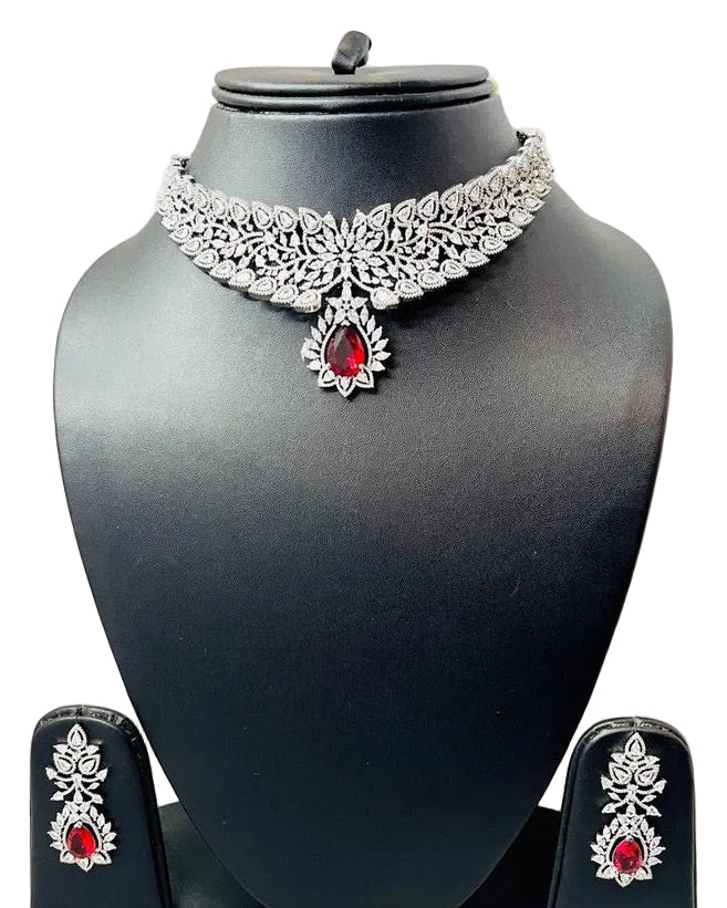 American Diamond Necklace Set