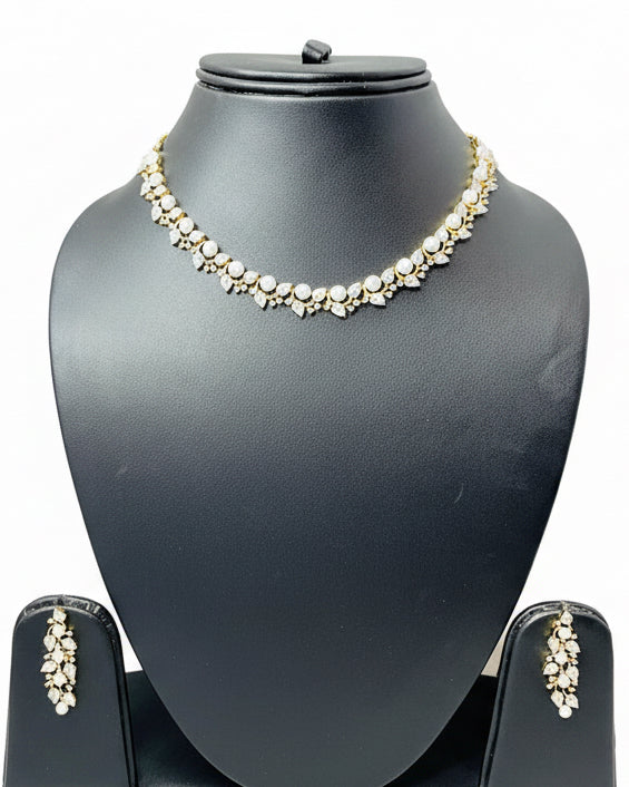 Golden Pearl Necklace Set
