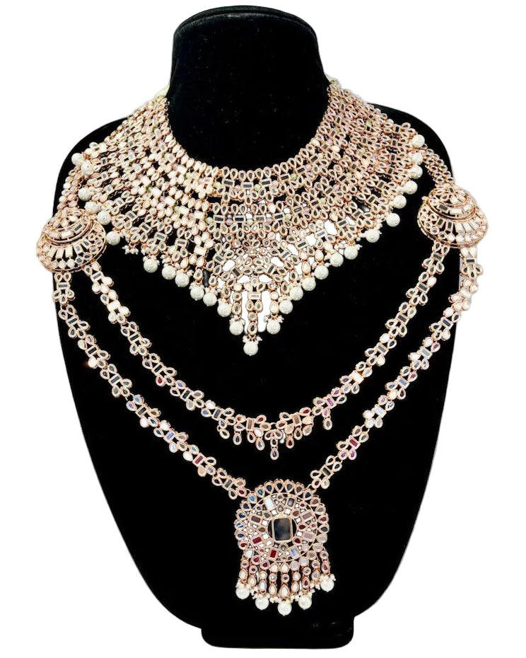 Bridal Rose Gold Jewelry Set