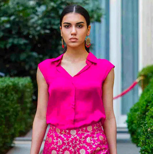 Pink Silk Blouse