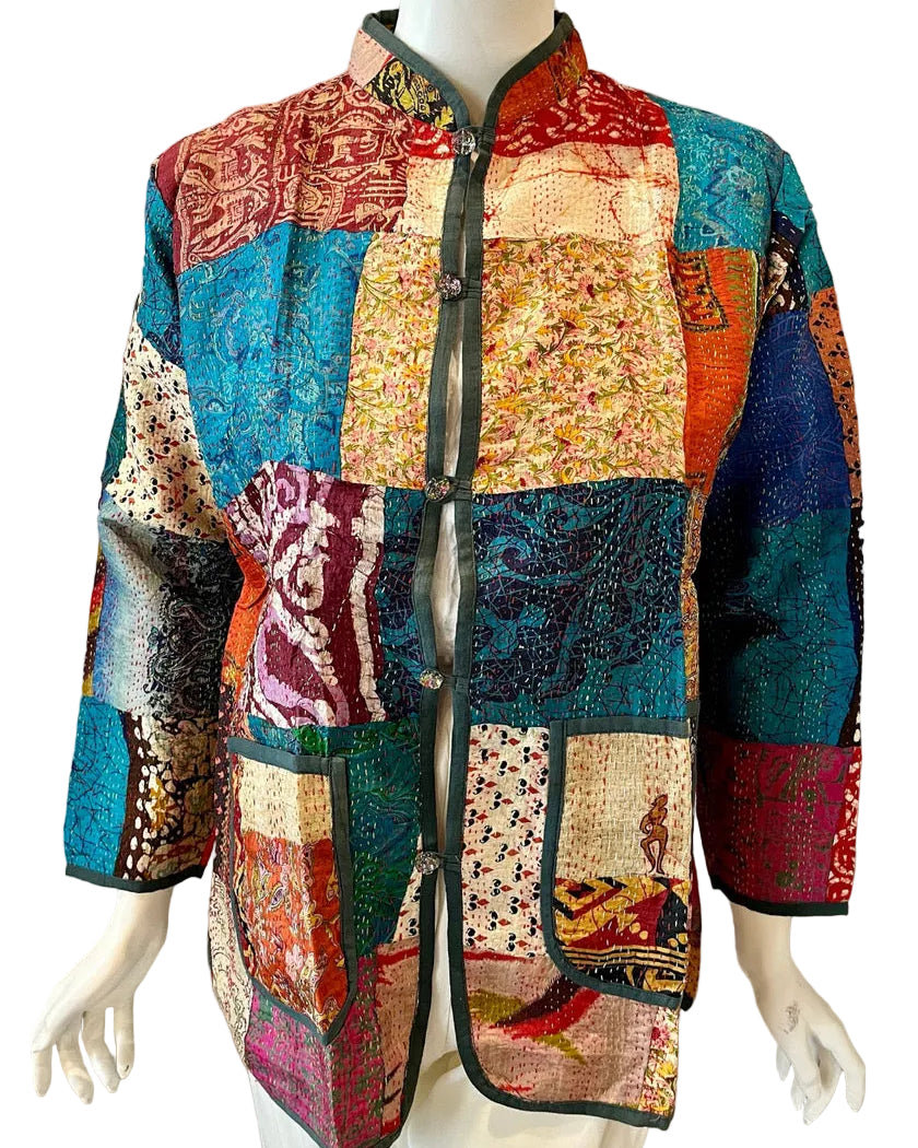 Multi-Color Kantha Work Jacket