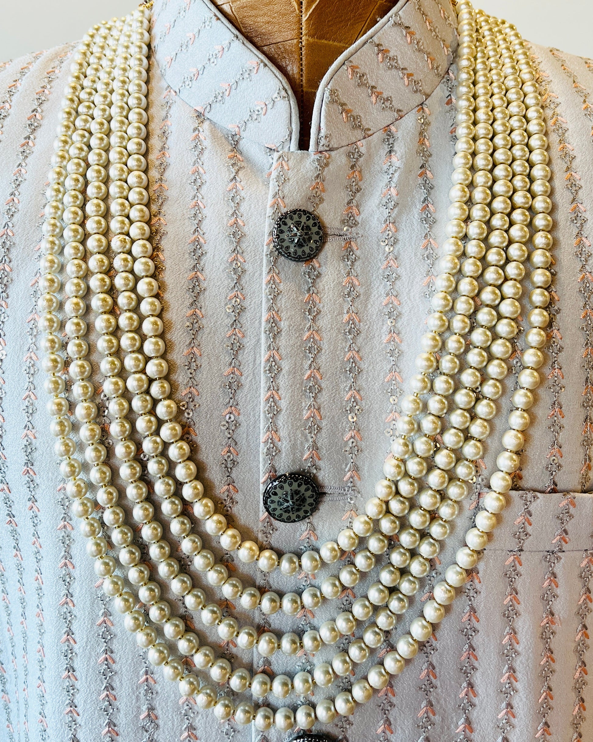 5-Layered Pearl Set For Grooms