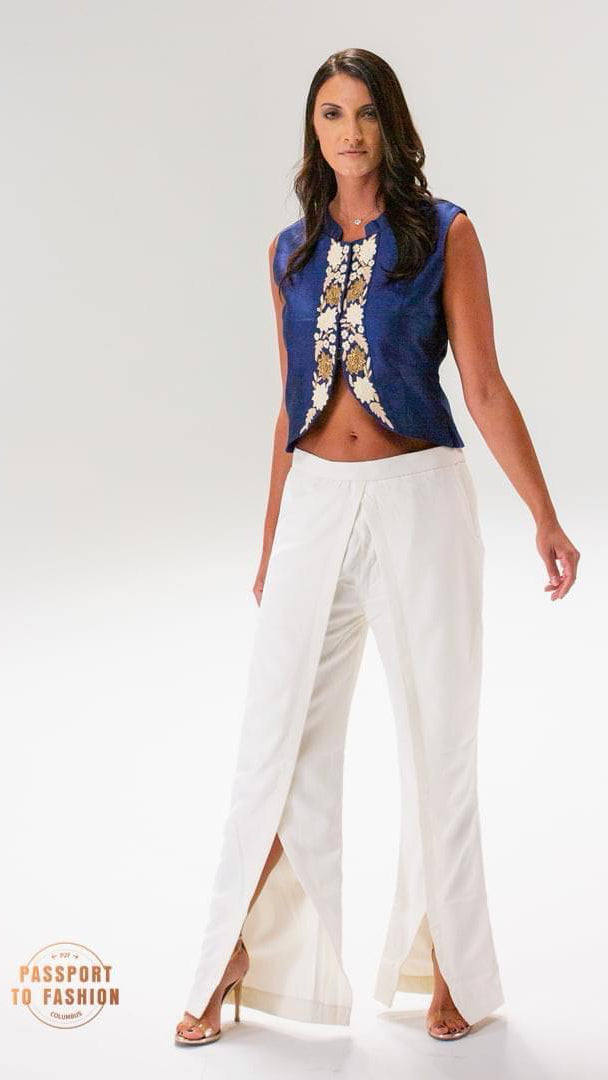 Blue Color Indo-Western Top