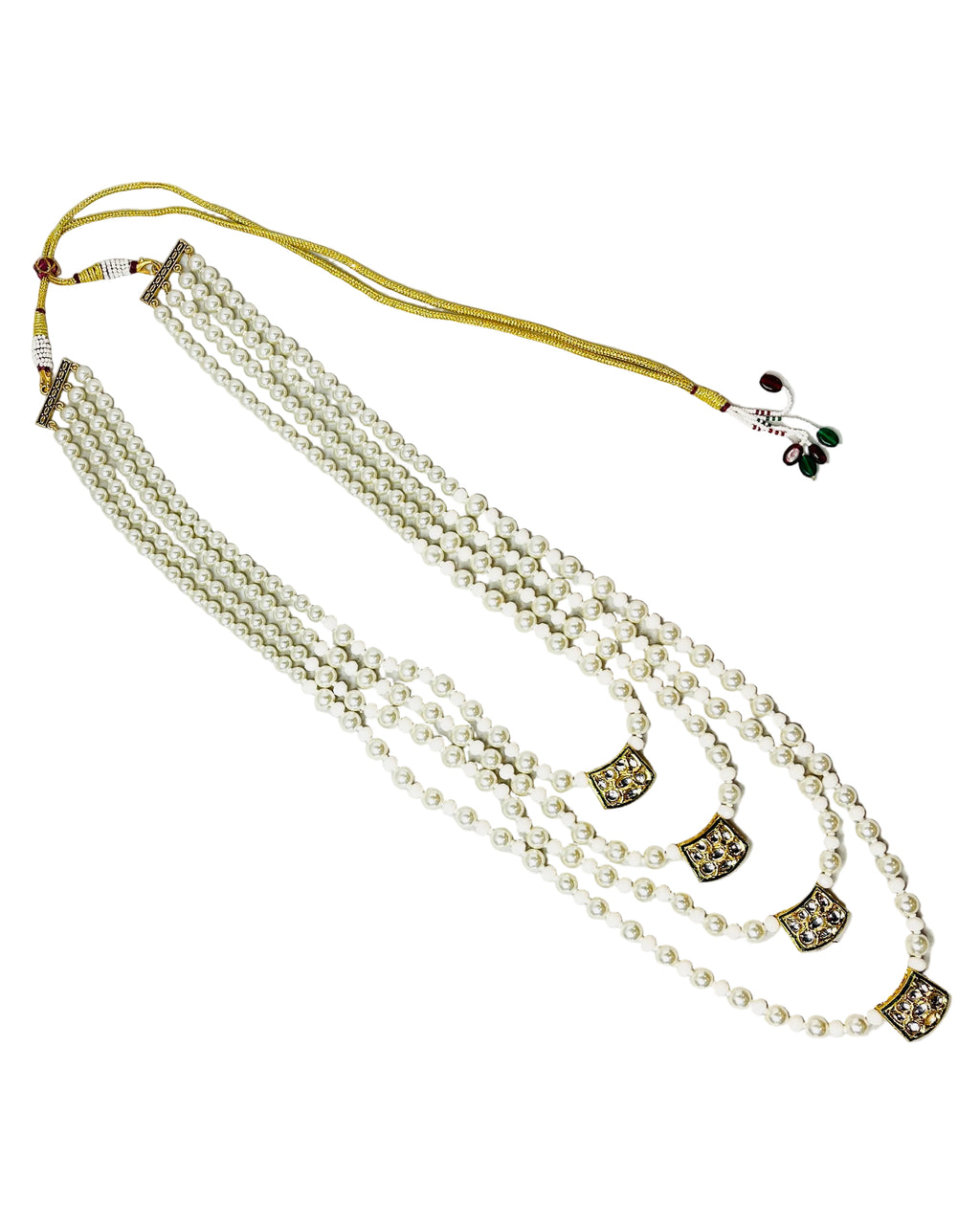 4-Layered Pearl Necklace For Groom