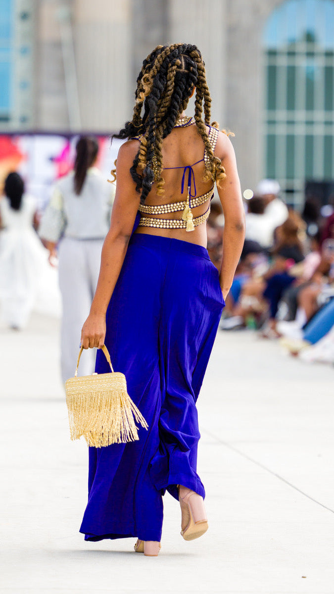 Royal Blue Color Sharara Set