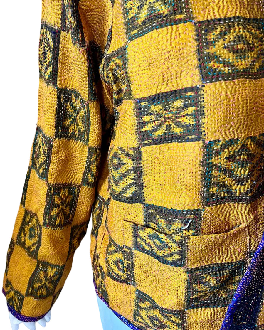 Upcycled Reversible Kantha Work Jacket