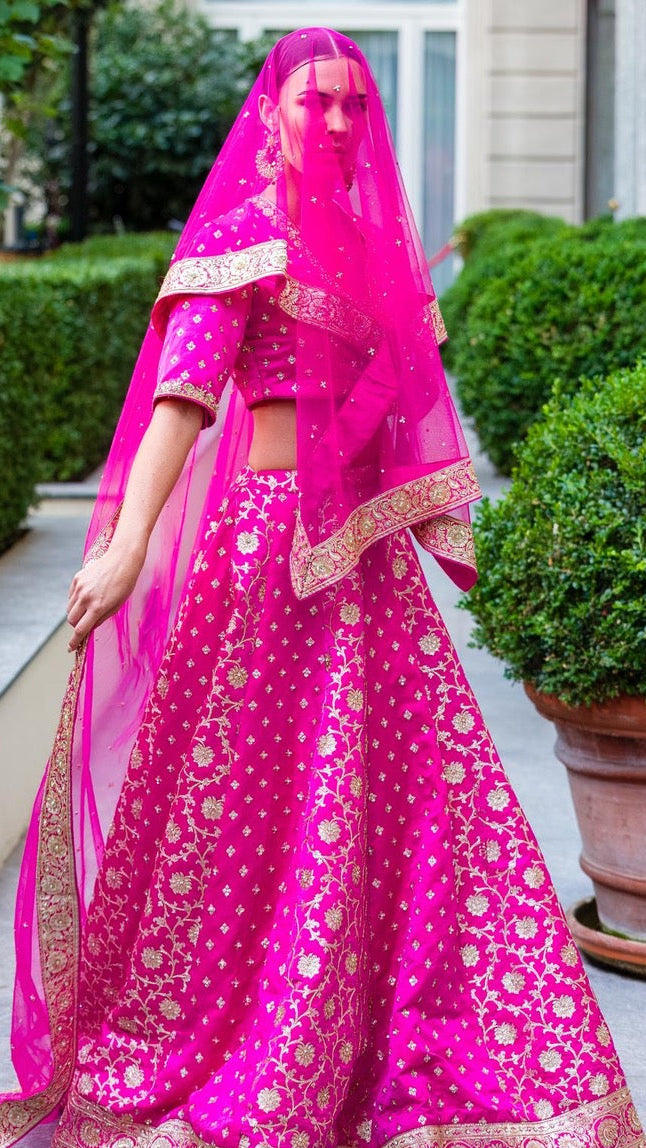 Fuchsia Bridal Lehnga Set