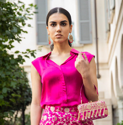 Pink Silk Blouse