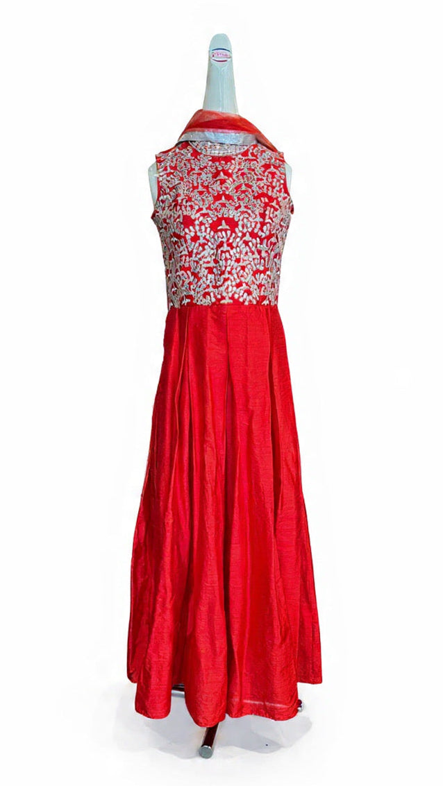 Red Anarkali Dress
