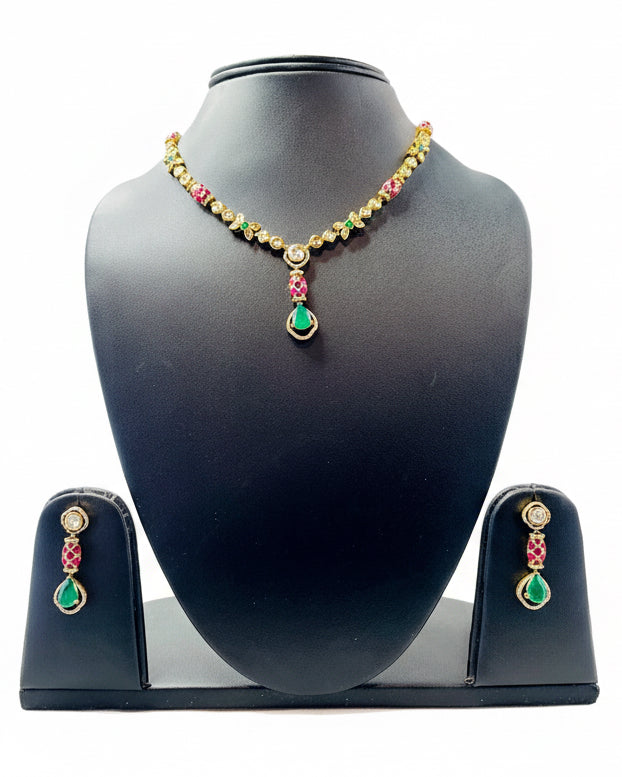 Multi-Color Kundan Necklace Set