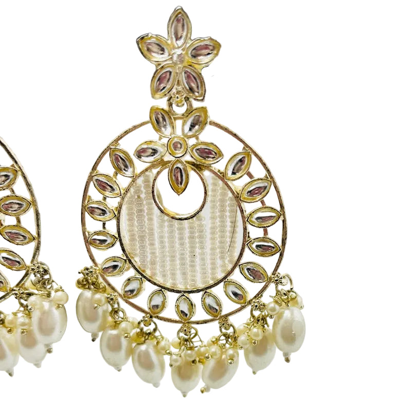 Gold Kundan Earrings