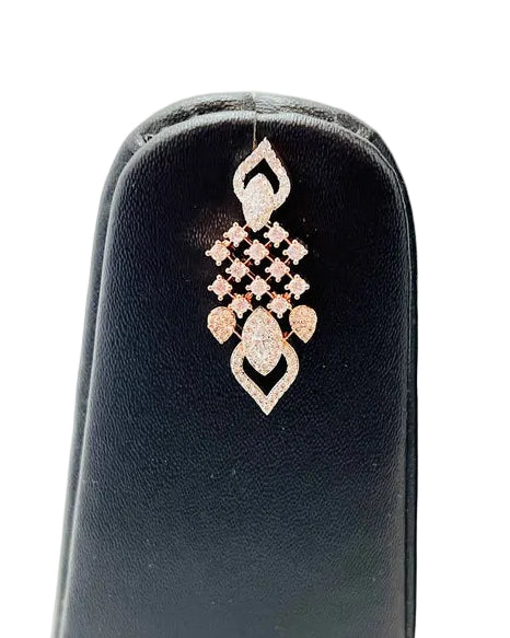 Rose Gold American Diamond Necklace Set