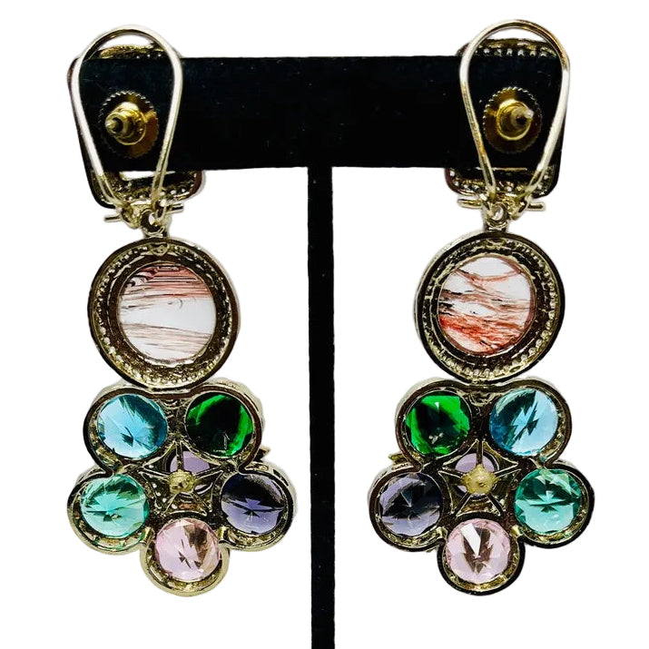 Sabyasachi Inspired Multi-Gemstone Earrings
